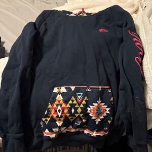 Hooey Navy Sweatshirt with Tribal Pocket